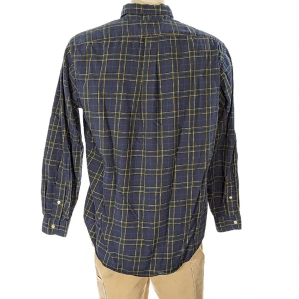 Polo Ralph Lauren Men's Cotton Classic Fit Plaid Button Down Shirt Sz L EUC